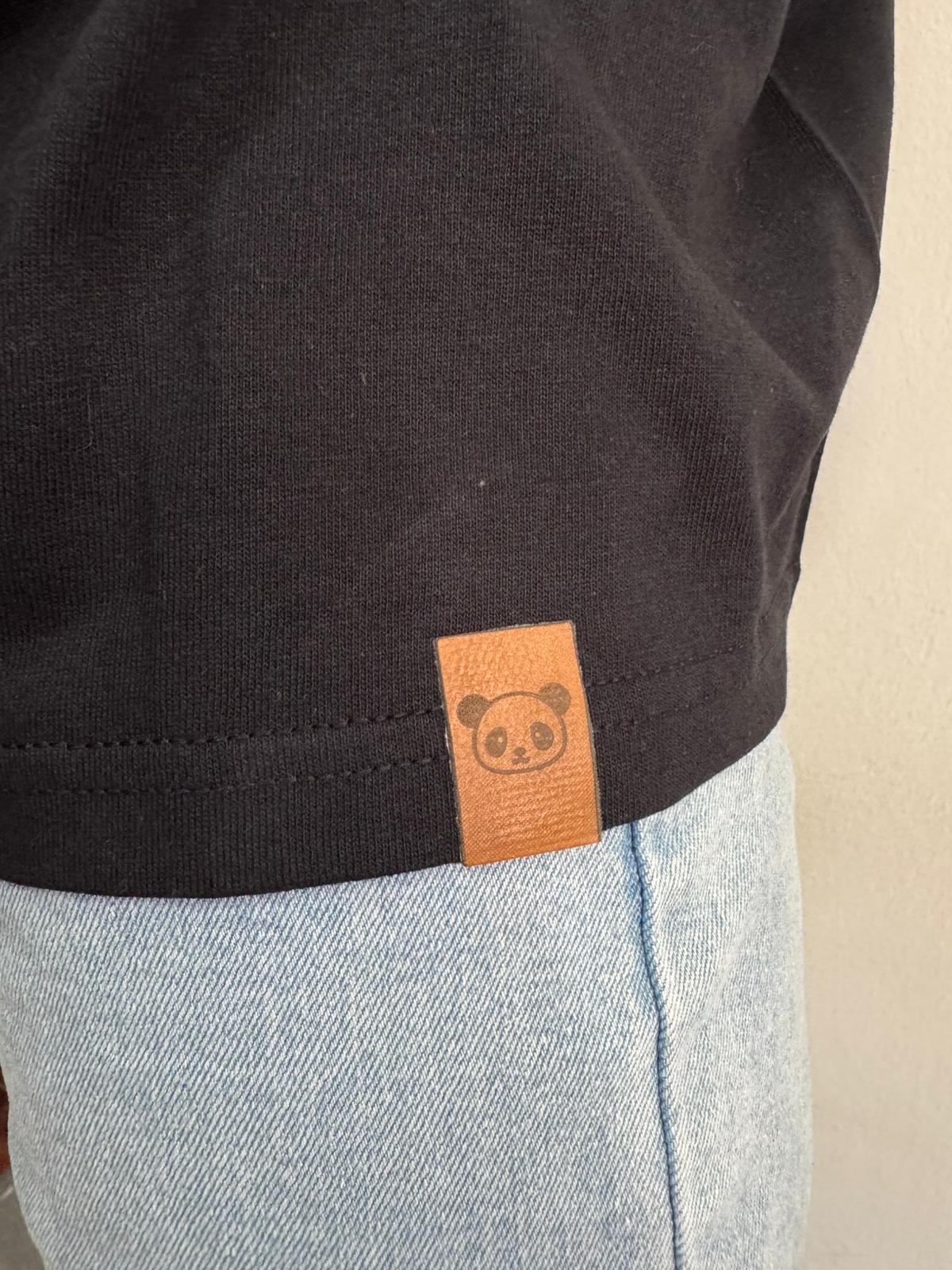 🐼 Remera Panda Oversize Negra