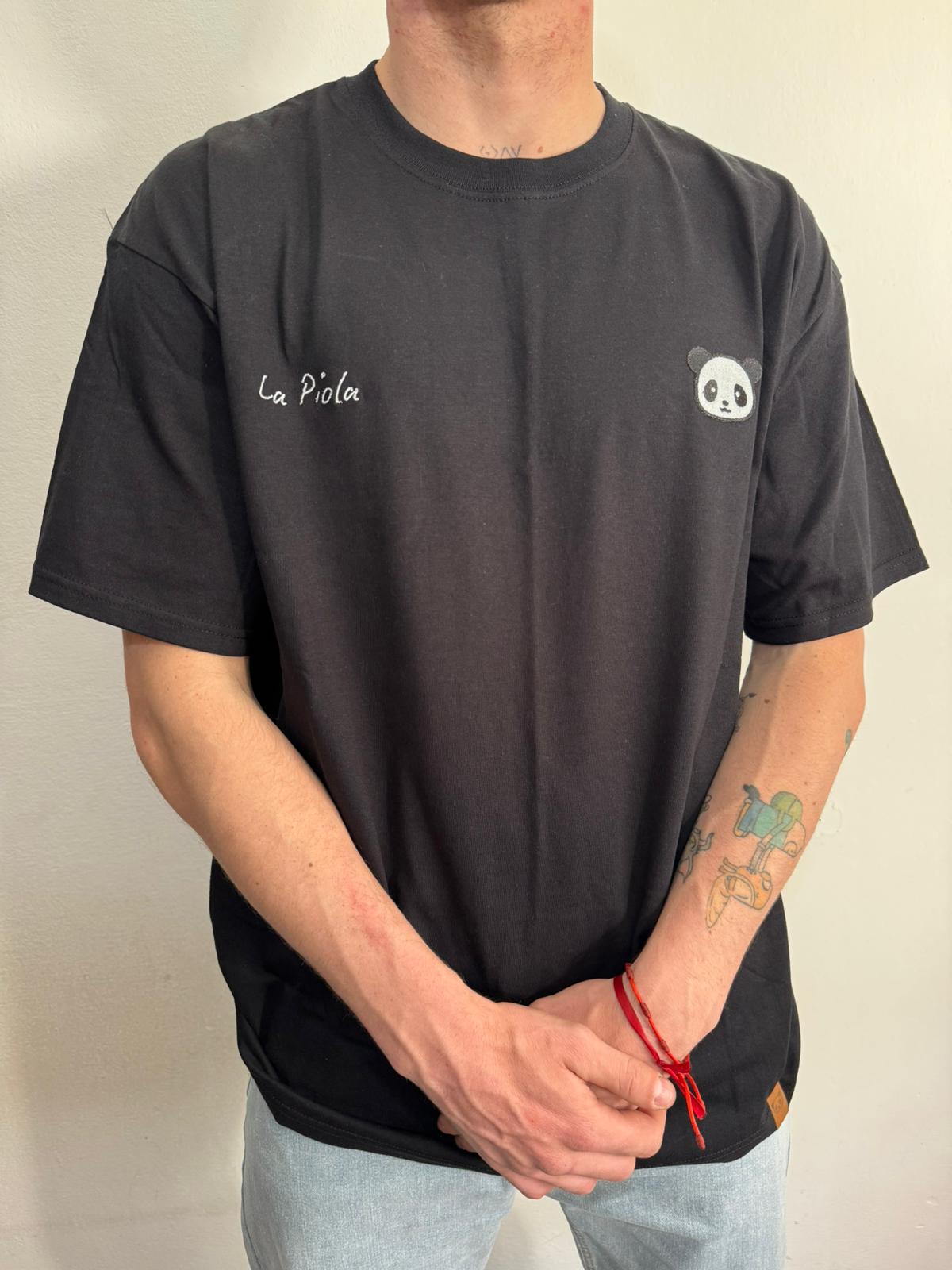 🐼 Remera Panda Oversize Negra